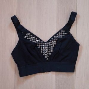 [Like New] Bebe Embellished Crop Top XS